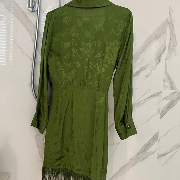 Zara Beautiful green faux wrap dress - Picture 7 of 7